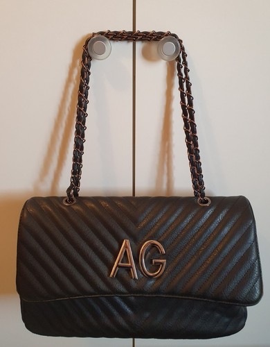 Borsa trapuntata ecopelle nera