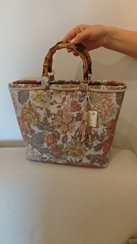Borsa capri tessuto damascato - tessuto,