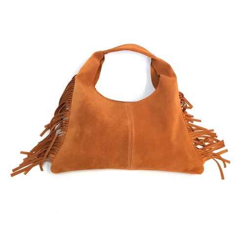 Borsa donna camoscio - borsa, frange